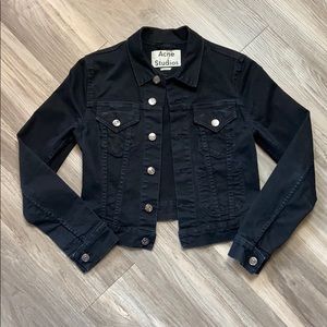 ACNE studios black denim TAG jacket Sz 34